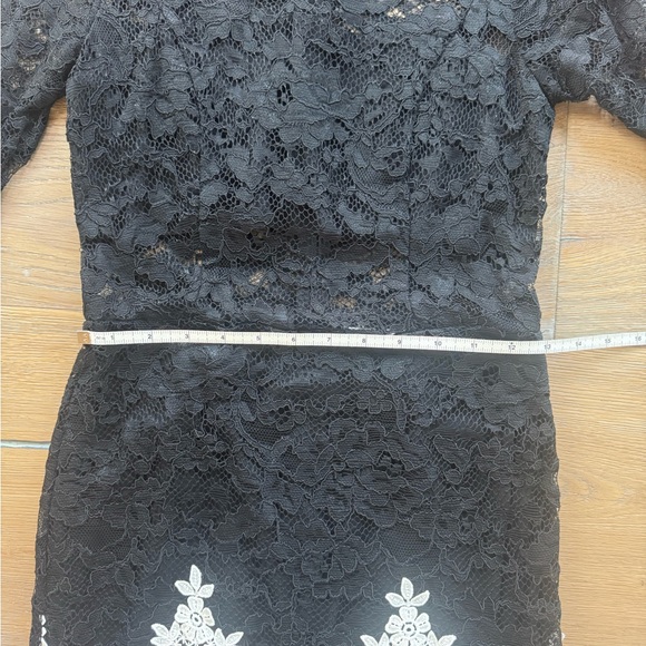 Alexis Black and White Sheath Dress with Bishop Sleeves - Picture 7 of 12